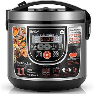 FOR ME ForMe Pentola Multiuso Cuociriso 5L I Multifunzione 860W I 11 Funzioni Programmabili Funzione Keep Warm I Timer di Ritardo I Pannello LED Multicooker