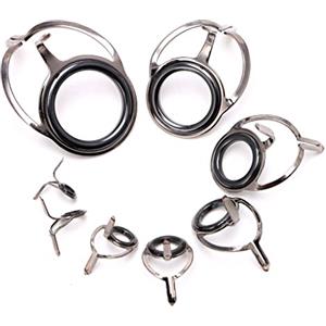 Lergo 8Pcs Anelli Occhio In Acciaio Inox Canna Da Pesca Guide Suggerimenti Linea Kit Riparazione 6# - 30#