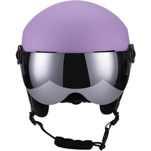 Buachois Casco da snowboard, casco sportivo di neve, uomo da donna Cavolo da sci per adulto Protettore della testa multifunzionale con prese d'aria traspirante per 59-61 cm Circonferenza (Viola)