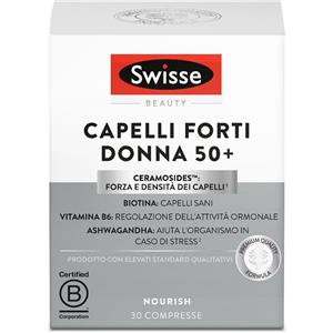 Swisse Capelli Forti Donna 50 - Integratore Alimentare per Donne con Biotina e Vitamina B6, 30 Compresse