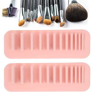 VINGVO Porta Pennelli per Trucco, Stendino per Pennelli per Trucco, Organizer per Cosmetici in Silicone, Espositore per Pennelli, Eyeliner e Altro, Pratici Strumenti per Stendino per