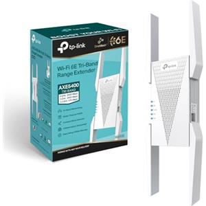 TP-Link RE815XE Ripetitore WiFi 6E AXE5400Mbps Tri-Band, 160MHz, Banda Dedicata a 6 GHz, Roaming Intelligente, EasyMesh, Amplificatore Mesh Extender, Ripetitore Per Casa, Access Point