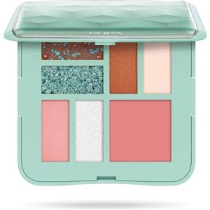 Pupa Aqua Trousse 001 Verde Acqua Palette Viso e Occhi Con Specchietto 8gr