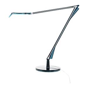 Kartell Aledin Tec Lampada da Tavolo LED Blu - Design Alberto e Francesco Meda, Policarbonato e Alluminio, Regolabile in Altezza