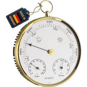 TFA Dostmann Stazione meteo analogica, 20.3006.32 con anello in metallo, barometro, termometro, igrometro, oro
