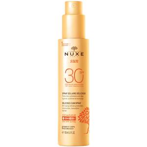 Nuxe Sun Spray Solare Viso e Corpo SPF30 150 ml - Alta Protezione, Idratante e Esaltante per l'Abbronzatura