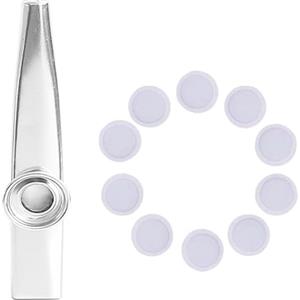 Limtula Kazoo in metallo con 10 membrane per flauto, strumenti musicali per ukulele, violino, chitarra, pianoforte