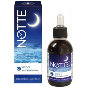 Erboristeria Magentina Notte Melatonina Gocce 50ml - Integratore per il sonno con Biancospino e Valeriana