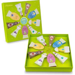 Creano Set Regalo Tisane Biologiche "Simpatiche Figure Pasquali" - 9 Bustine di Tè Piramidali in 9 Gusti Diversi (22,5g) - NUOVO 2025*