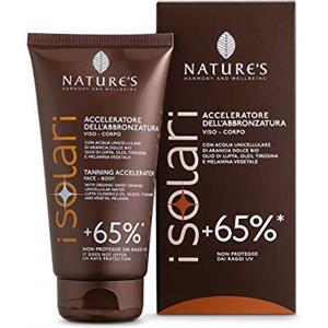 Bios Line NATURE'S iSolari Acceleratore dell'Abbronzatura Viso e Corpo, Crema Abbronzante, Abbronzatura Ultra-rapida, Intensa e di Lunga Durata, 150 ml