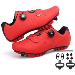 Meiju Mateju Scarpe MTB Uomo Donna, Scarpe Ciclismo Strada con Blocco Pedale Scarpe Ciclismo Unisex Adulti Traspiranti Scarpe da Equitazione Adatto per Uso Interno ed Esterno
