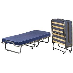 Talamo Italia-Letto Priscilla, Brandina Singola Ortopedico e Pieghevole, 100% Made in Italy, con Materasso Cm 80x190 Incluso, Azzurro