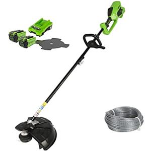 Greenworks 40V Decespugliatore a Batteri+ Greenworks Filo per Tagliabordi