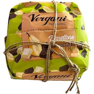 Generico Delizioso Panettone Artigianale ad Impasto Naturale ai Tre Cioccolati e Pere -VERGANI- 750 Grammi
