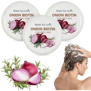 LOPHE Shampoo Solido, 3 * 60g Shampoo Solido Alla Cipolla e Rosmarino, con Olio di Rosmarino, Detergente e Idratante Profondo