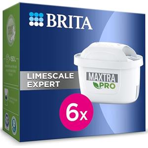 BRITA Filtro acqua rubinetto MAXTRA PRO Limescale Expert confezione da 6 filtri - Riduzione del calcare extra e ideale per bevande calde, filtro originale compatibile con caraffa acqua filtrante BRITA