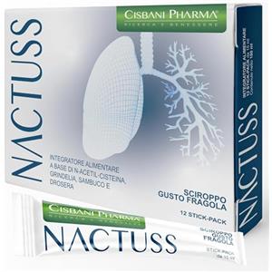 CISBANI PHARMA Nac 600mg a base di Grindelia, Sambuco e Drosera. Sciroppo Tosse secca e grass per Adulti, 12 Stick-pack facili da Assumere
