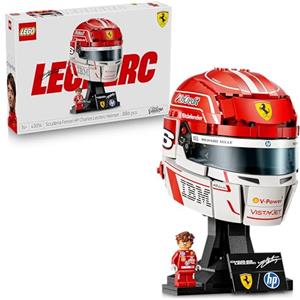 LEGO Editions Casco di Charles Leclerc Scuderia Ferrari HP - Merchandising F1 - Modello da Esposizione con Minifigure da Collezione - Regalo per Ragazzi da 14 Anni e per Adulti Fan di Motorsport 43014