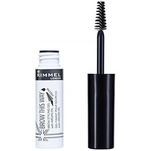 Rimmel London Brow This Way Mascara Gel per Sopracciglia Perfette con Argan Oil, Clear