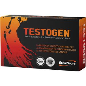 ETHICSPORT TESTOGEN - Integratore Alimentare con Policosanoli, Magnesio, Zinco e Tribulus Terrestris - 60 Capsule da 1200 mg