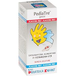 Pediatrica PediaTre Gocce 7 ml - Integratore Alimentare di Vitamina D3 per Bambini