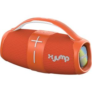 X JUMP XJ 120 Cassa Wireless Portatile Amplificata 40W, Alte Prestazioni, Funzione TWS, USB, AUX-IN, Microfono Incorporato, Speaker Wireless Resistente all'Acqua Waterproof IPX5, Arancione