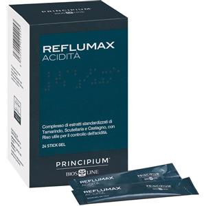 Bios Line Principium Reflumax Acidità - Integratore 24 Stick Gel con Tamarindo e Scutellaria per il Controllo dell'Acidità Gastrica