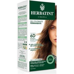 Herbatint 6D Biondo Scuro Dorato - Colorazione Permanente Senza Ammoniaca con 8 Estratti Vegetali, Copertura 100% Capelli Bianchi, 150 ml