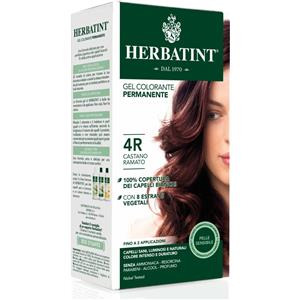 Herbatint Gel Colorante Permanente 4R Castano Ramato - Colorazione senza ammoniaca con 8 estratti vegetali, copertura 100% capelli bianchi