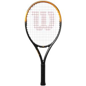 Wilson Racchetta Da Tennis Burn Spin Jr 25, Design Leggero Con Effetto Migliorato, Struttura Resistente, Finitura Brillante, Colore: Nero/Arancione, Misura: 25