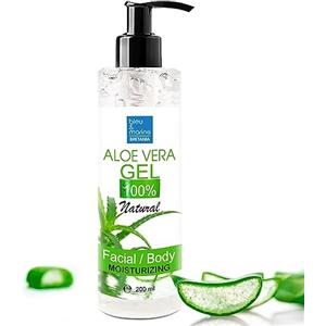 bleu & marine Bretania Gel Aloe Vera 100% Naturale | Lenitivo Post-Depilazione | Balsamo Dopobarba | Trattamento Acne, Smagliature | Cura dei Capelli | SOS Dopo Sole, 200 ml