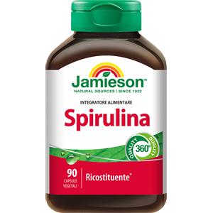 Jamieson Spirulina - Integratore Alimentare Ricostituente da 90 Capsule, Fonte di Sali Minerali e Vitamine, Senza Glutine e Lattosio