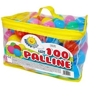 Mandelli Sacca 100 Palline Colorate in Plastica - Diametro 6 cm, Morbide e Resistenti