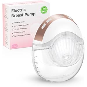 Haokoo Tiralatte Elettrico Indossabile - Integrato Tira Latte Neonati Elettrico Portatile, Protezione Della Privacy, 3 Modalità e 12 Livelli, Flange da 17/19/21/24 mm, 1 Pezzo