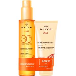 Nuxe Sun Olio Solare Abbronzante SPF30 150ml Latte Doposole 100ml - Protezione Viso e Corpo