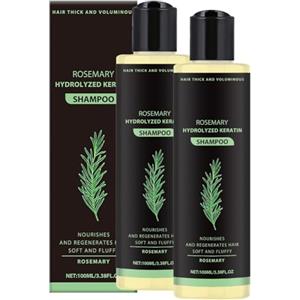 Zoefun Shampoo al Rosmarino per Capelli - Anticaduta e Addensante per Uomo e Donna, Rinforzante con Cheratina Idrolizzata, Formula Naturale contro il Diradamento e la Perdita di Capelli (2pc)