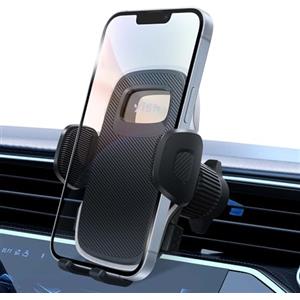 YISH Supporto Telefono Auto Porta Telefono Auto：360° Rotazione Porta Cellulare Auto, [Upgrated Clip e Silicone] Portacellulare Auto Universale per iPhone, Samsung, Google e Sony ecc- Nero