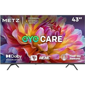 METZ 43 Pollici Smart TV UHD, 43MUF7000Z, MEMC, HDR10, Dolby Vision Atmos, Googlecast,Tuner DVB-T/T2/C/S/S2/Analogico
