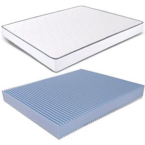 MiaSuite Materasso Matrimoniale 165x190x14 Cm, per Divano Letto, Pieghevole, Dispositivo Medico - Primavera