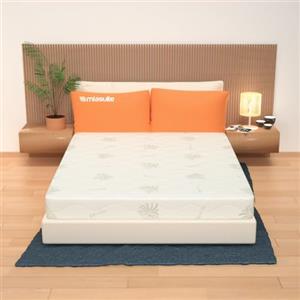 MiaSuite AILIME SRL Materasso Memory Foam Una Piazza E Mezza 120X190 H 17 CM SFODERABILE Aloe Vera Ortopedico Baldo