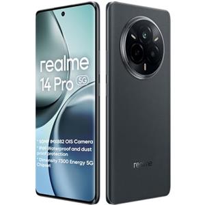 realme 14 Pro 5G Cellulare Smartphone 8+256GB,50MP IMX882 OIS Camera,Dimensity 7300 processeur,120Hz 6.77'' Curved Vision Display,5260mAh Titan Battery,Nero