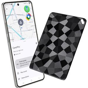 Reyke Carta di localizzazione sottile, compatibile con iOS Find My e Google Find Hub, localizzatore di portafogli ricaricabile per etichette bagagli, telefoni cellulari e passaporti 1 Pack