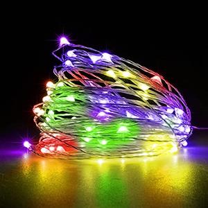 Jsdoin Lucine Led Decorative a Batteria,5M 50 LED Filo Luci Natale Led, Fairy Lights, Lucine Decorative per Camera Natale Interni e Esterni,Casa, Feste, Matrimonio (2 Pezzi, Multicolore)