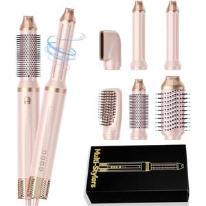 UMIGA Asciugacapelli ionico 6 in 1 con ferro arricciacapelli automatico, spazzola ad aria calda da 120.000 giri/min e 5 accessori Spazzola ad aria calda per ricci, volume e capelli lisci Asciugacapelli Hair