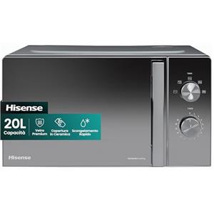 Hisense Microonde H20MOMCP1H, cavità 20L, apertura porta a sinistra, tasti, manopole, no programmi automatici, 700W