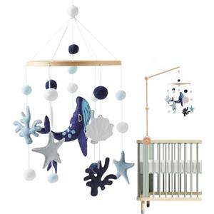 Generic Giostrina per culla per - Giostrina sospesa con marina, decorazione neutra per la cameretta | Giocattoli da viaggio per bambini piccoli per passeggino, sdraietta, comodino, cameretta, a