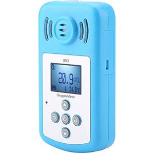 Aoutecen Rilevatore di gas di ossigeno con display digitale, display digitale blu Analizzatore portatile Misuratore di concentrazione Rilevatore di gas di ossigeno per misurazione del gas Strumentazione