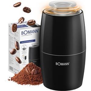 Bomann Macinacaffè elettrico Bomann® | per 60 g di chicchi di caffè | Macinatura variabile | 150 W | Lame in acciaio inox | Accessorio per macchine da caffè espresso e moka | KSW 6088 CB | Nero