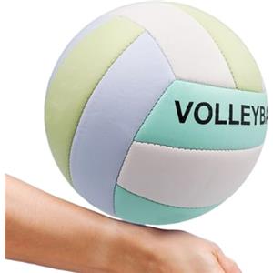 Generico Pallavolo indoor - Pelle sintetica PU Dimensioni ufficiali | Palla da gioco per principianti - Palla da allenamento da spiaggia per interni ed esterni morbida al con adattatore per ago Borsa a r