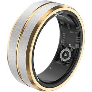 Cuifati Smart Ring Health Tracker, Monitoraggio dei Dati del Sonno Contapassi Anello Fitness con App, Controllo Fotocamera Otturatore Selfie, Anello Sanitario Impermeabile per Android